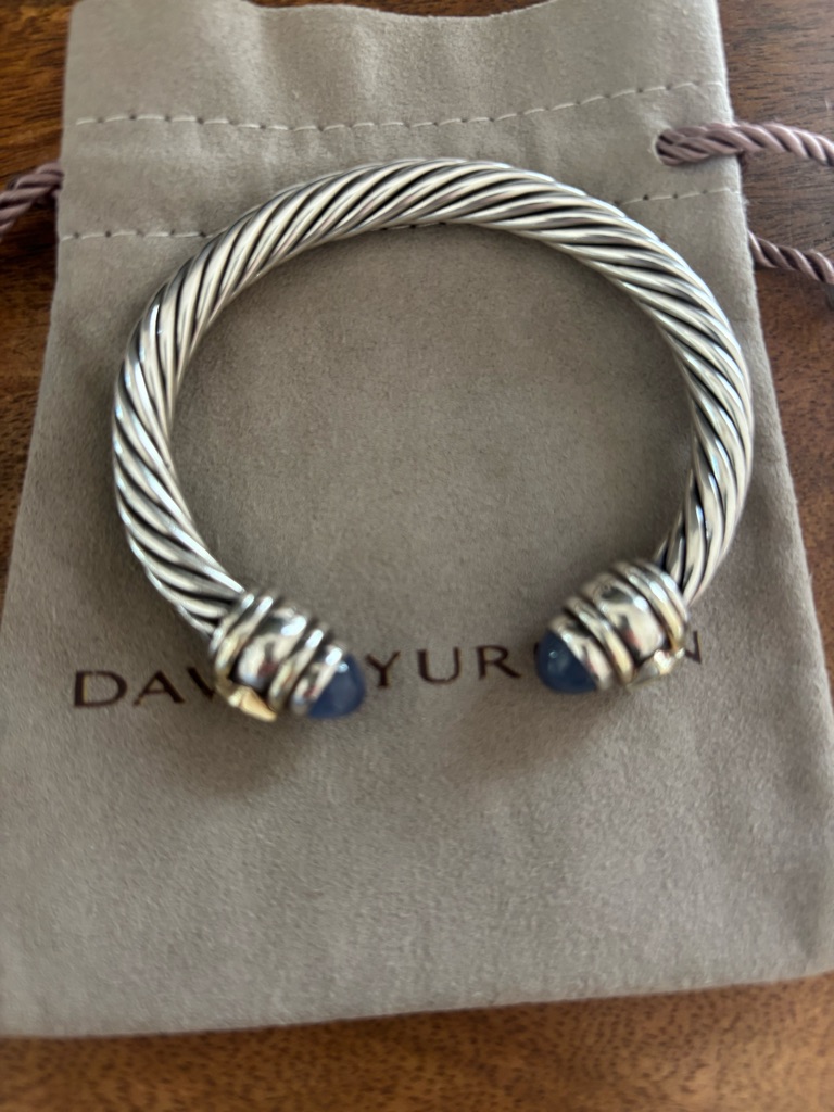 David Yurman Silver Cable Cuff Bracelet (Vintage)